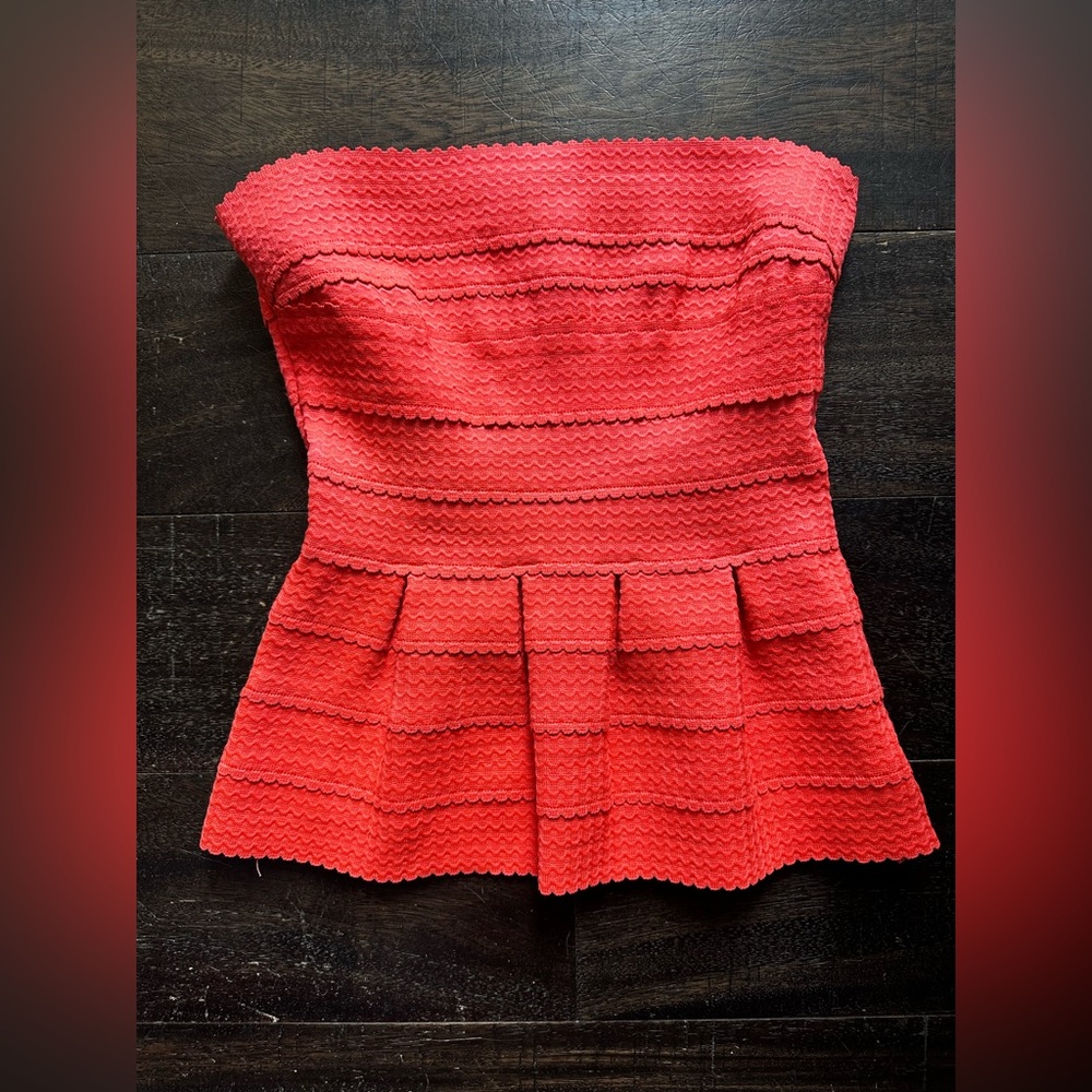 Peplum Strapless Corseted Top